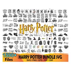 1500 Harry Potter Bundle Svg, Harry Potter Svg, Hogwarts Svg