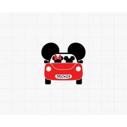 Mickey Minnie Mouse, Car, Vacation Trip, Couple, Svg and Png Formats, Cut, Cricut, Silhouette, Instant Download