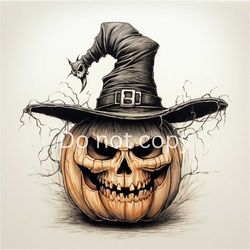 Halloween Theme Design - Skeleton/Skull/Pumpkins - Instant Digital Download - SVG PNG Design File
