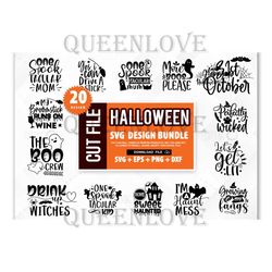 Halloween Bundle SVG Cut Files, Funny Halloween Quotes, Halloween Saying, Halloween Quotes Bundle, Happy Halloween