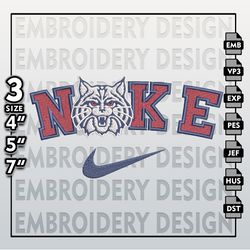 NCAA Embroidery Files, Nike Arizona Wildcats Embroidery Designs, Arizona Wildcats, Machine Embroidery Files