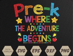 Pre-K First Day Of School Teacher Student Back To School Svg, Eps, Png, Dxf, Digital Download