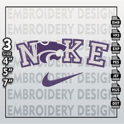 NCAA Embroidery Files, Nike Kansas State Wildcats Embroidery Designs,  Kansas State Wildcats, Machine Embroidery Files