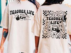 Retro Teacher Life SVG, Teacher Svg, Teacherlife Sublimation Design Png, Retro Teacher Svg, Front and Back Teacher Svg