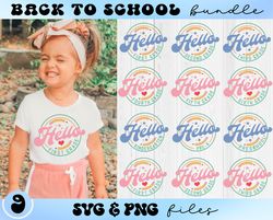 Hello School SVG Bundle, First Day of School svg for shirt, Back to School svg