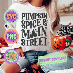 Pumpkin Spice & Main Street - Magic Kingdom - SVG - PNG