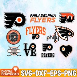 Bundle 11 Files Philadelphia Flyers Hockey Team Svg, Philadelphia Flyers Svg, NHL Svg, NHL Svg, Png, Dxf, Eps, Instant D