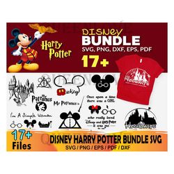 17 Disney Harry Potter Bundle Svg, Disney Svg, Harry Potter Mickey