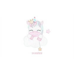 Unicorn embroidery designs - Baby Girl embroidery design machine embroidery pattern - Fantasy embroidery - Newborn layet