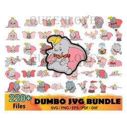 220 Files Disney Dumbo Svg Bundle, Disney Svg, Dumbo Svg