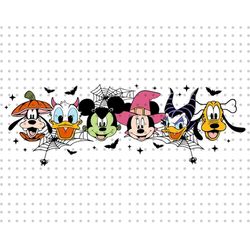 Halloween Mouse And Friends Svg, Spooky Vibes Svg, Halloween Masquerade Svg, Happy Halloween Svg, Trick Or Treat Svg, Di