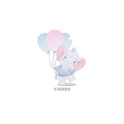 elephant embroidery designs - animal embroidery design machine embroidery pattern - baby girl embroidery - birthday part