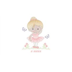 ballerina embroidery designs - ballet embroidery design machine embroidery pattern - baby girl embroidery file dancer -