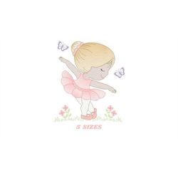 Ballerina embroidery designs - Ballet embroidery design machine embroidery pattern - baby girl embroidery file dancer -