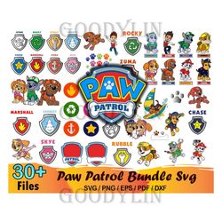 30 Paw Patrol Bundle Svg, Paw Patrol Svg, Paw Patrol Clipart