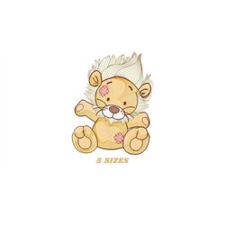 patched lion embroidery designs - safari embroidery design machine embroidery pattern - baby boy embroidery file - insta
