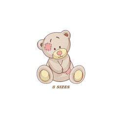 Bear embroidery designs - Baby boy embroidery design machine embroidery pattern - Patched Teddy Bear embroidery file - i
