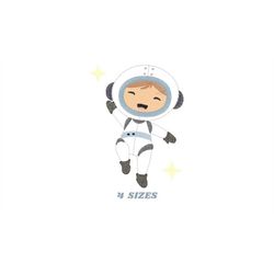 astronaut embroidery designs - baby boy embroidery design machine embroidery pattern - space embroidery file - instant d