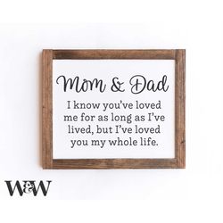 Mom & Dad I've Loved You My Whole Life SVG | Parents SVG | Mothers Day Svg | Fathers Day Svg | Mama Svg | New Parents Sv