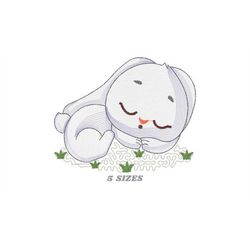 Sleeping bunny embroidery design - Baby girl embroidery designs machine embroidery pattern - Newborn embroidery file Nur