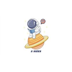 Astronaut embroidery designs - Baby boy embroidery design machine embroidery pattern - instant download - Saturn embroid
