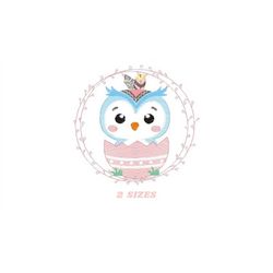 Owl embroidery design - Baby Bird embroidery design machine embroidery pattern - Baby boy embroidery file - instant down