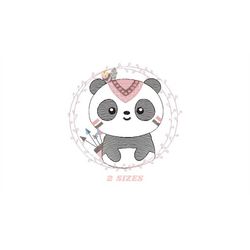 panda embroidery design - animal embroidery designs machine embroidery pattern - baby boy embroidery file - panda frame