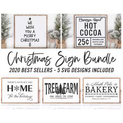 christmas 2020 bundle best sellers svg | holiday cut file | winter design pack | family sayings | stencil signs | home d