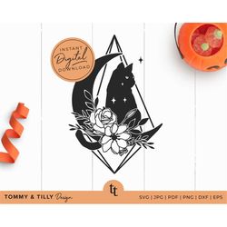 Halloween Cat SVG | Halloween Cricut Cut File | Machine Cut | Cricut Silhouette |  Svg Dxf Png Jpg Pdf | Clipart