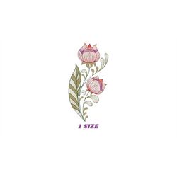 Rose embroidery designs - Flower embroidery design machine embroidery pattern - Floral Tulip embroidery file - instant d