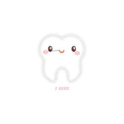 Tooth embroidery designs - Teeth embroidery design machine embroidery pattern - Dentist embroidery file - Dental instant