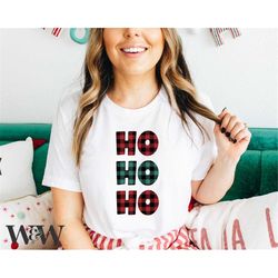 Buffalo Plaid Ho Ho Ho SVG | Christmas SVG | Christmas Shirt SVG | Plaid Christmas Svg | Merry Christmas Svg | Checkered