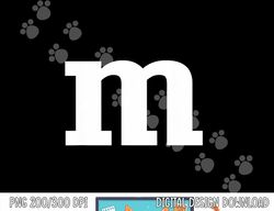 Funny Letter m Chocolate Candy Halloween Team Groups Costume png, sublimation copy