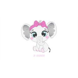 Elephant embroidery designs - Animal embroidery design machine embroidery pattern - Baby girl embroidery file - kid embr