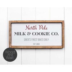 North Pole Milk & Cookie Co SVG | Christmas Cut File | Family Winter Saying | Modern Home Decor | Stencil Wood Sign | Di