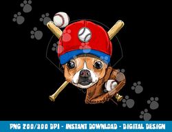 Chihuahua Baseball Dog Lovers Baseball Player png, sublimation copy