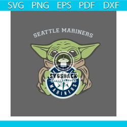 Seattle Mariners Baby Yoda Svg, Sport Svg, Sport Logo Team Svg, Sport Gift Svg, Baby Yoda Svg, Seattle Mariners Svg, Sea