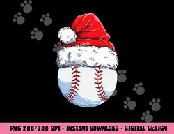 Christmas Baseball Ball Santa Hat Xmas Boys Catcher Pitcher png, sublimation copy