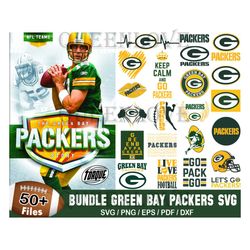 50 Green Bay Packers Football Svg Bundle, Packers Helmet Svg (zip 50 file)