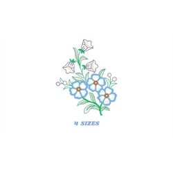 Flowers embroidery designs - Flower embroidery design machine embroidery pattern - Floral embroidery file - flower appli