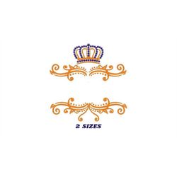 Crown embroidery designs - Laurel embroidery design machine embroidery pattern - Monogram embroidery file - crown desig