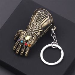 Marvel Avengers keychain Infinity Thanos Gauntlet Glove Keychain Move Key Ring For Gift Chaveiro Key chain