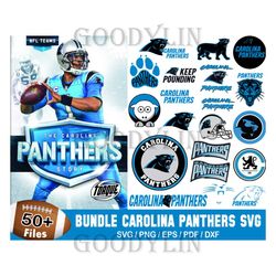 50 Designs Carolina Panthers Football Svg Bundle, Panthers Logo Svg (zip file 50)