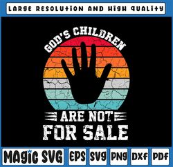 God's Children Are Not For Sale Retro Svg, Patriotic Flag Png, God's Children Hand Svg, Digital Download