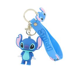 Cartoon Lilo & Stitch Silica Gel Keychains Disney Cute Doll Pendant Keyrings Lovely Stitch Key Holder Phone Bag