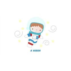 Astronaut embroidery designs - Baby boy embroidery design machine embroidery pattern - Space embroidery file - instant d