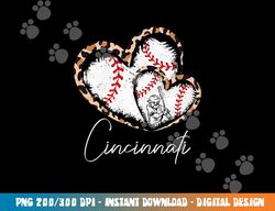 cincinnati baseball leopard heart baseball fans  copy