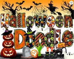 BUNDLE Halloween Alphabet PNG, Halloween, Halloween Day, Alpha Doodle, PNG Letters, Halloween Doodle, Sublimation, Alpha
