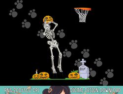 Funny Skeleton Basketball Halloween Pumpkin png, sublimation copy