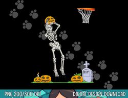 Funny Skeleton Basketball Halloween Pumpkin png, sublimation copy
